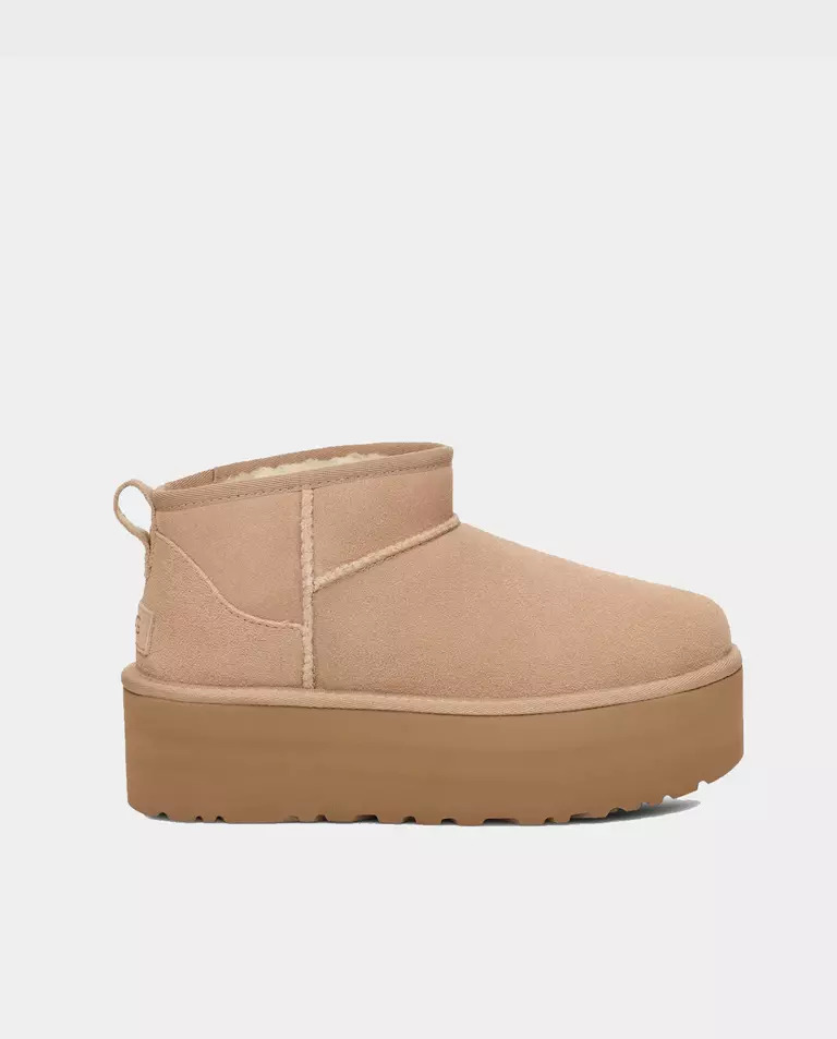 Снігові чоботи UGG Beige Classic Classic Ultra Mini Platform