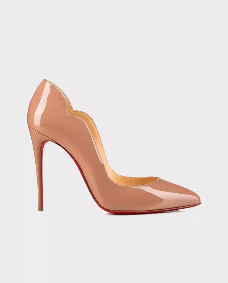 CHRISTIAN LOUBOUTIN Бежеві шпильки Hot Chick 10 см