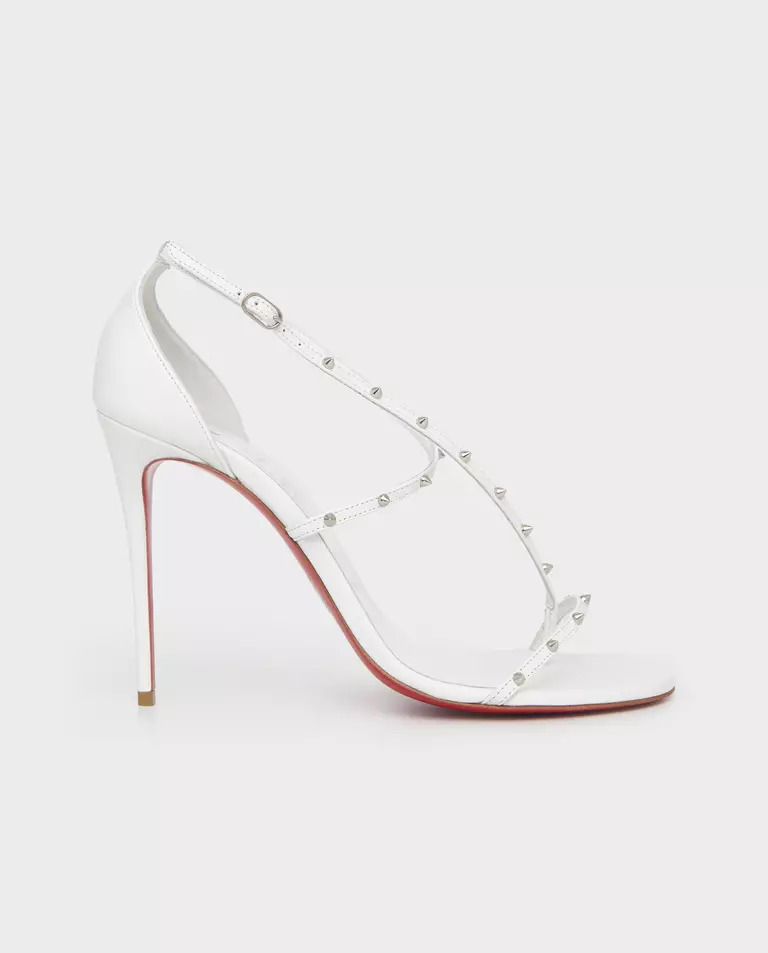 Сандалі на шпильці CHRISTIAN LOUBOUTIN White Riojana Spikes