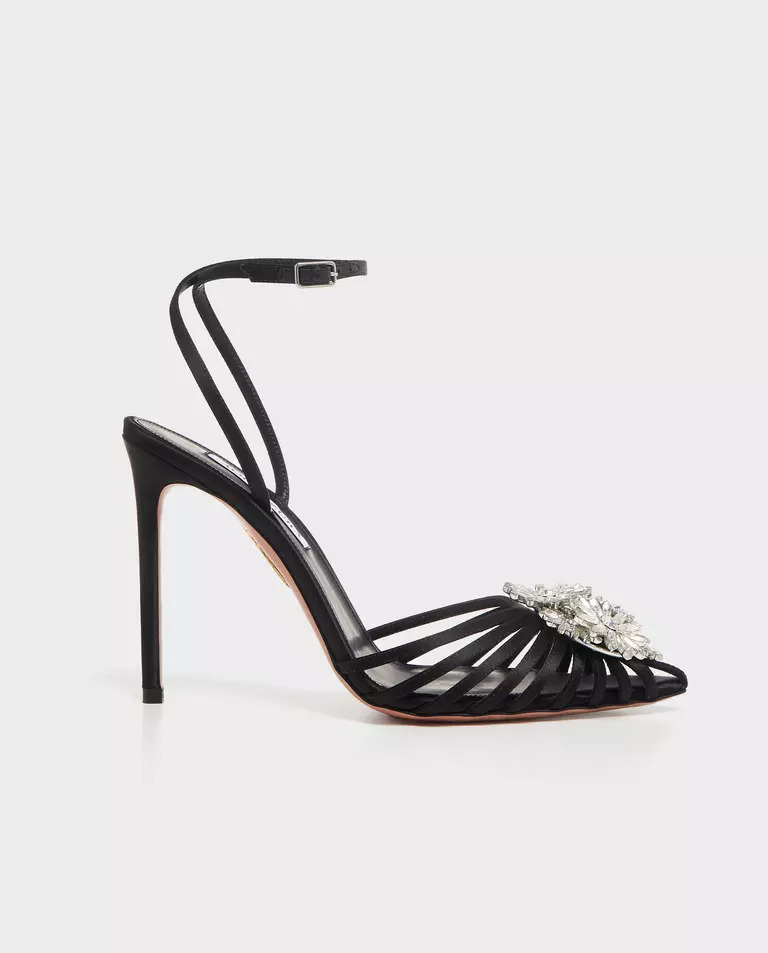 Туфлі AQUAZZURA Black Crystal Margarita 105