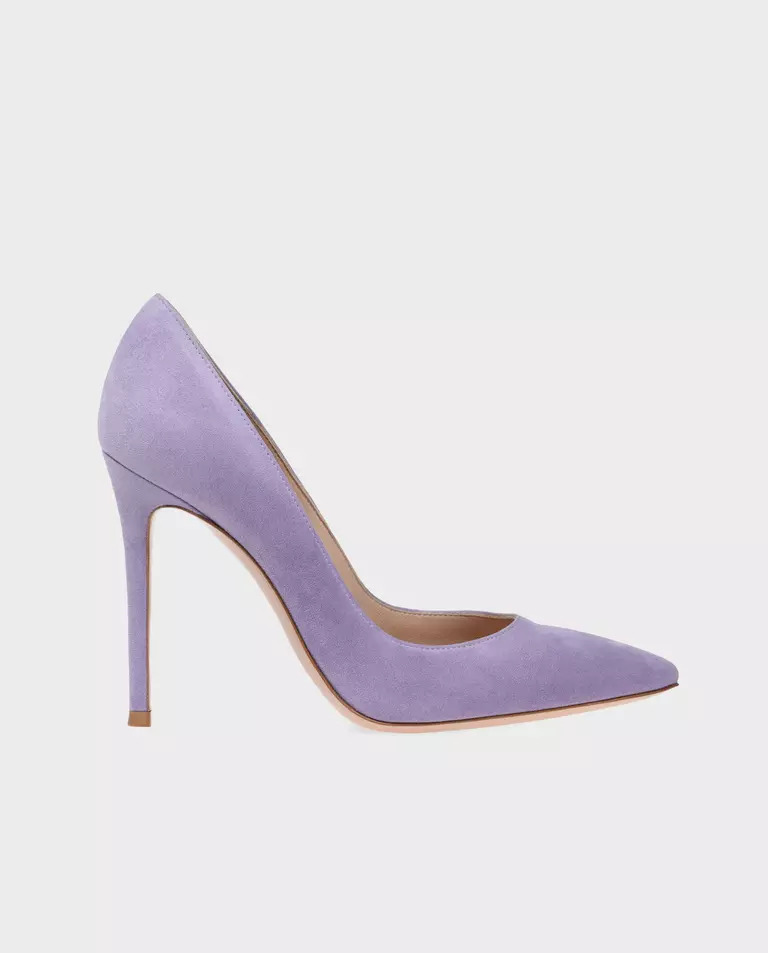 GIANVITO ROSSI Фиолетовые шпильки из замши и кожи  