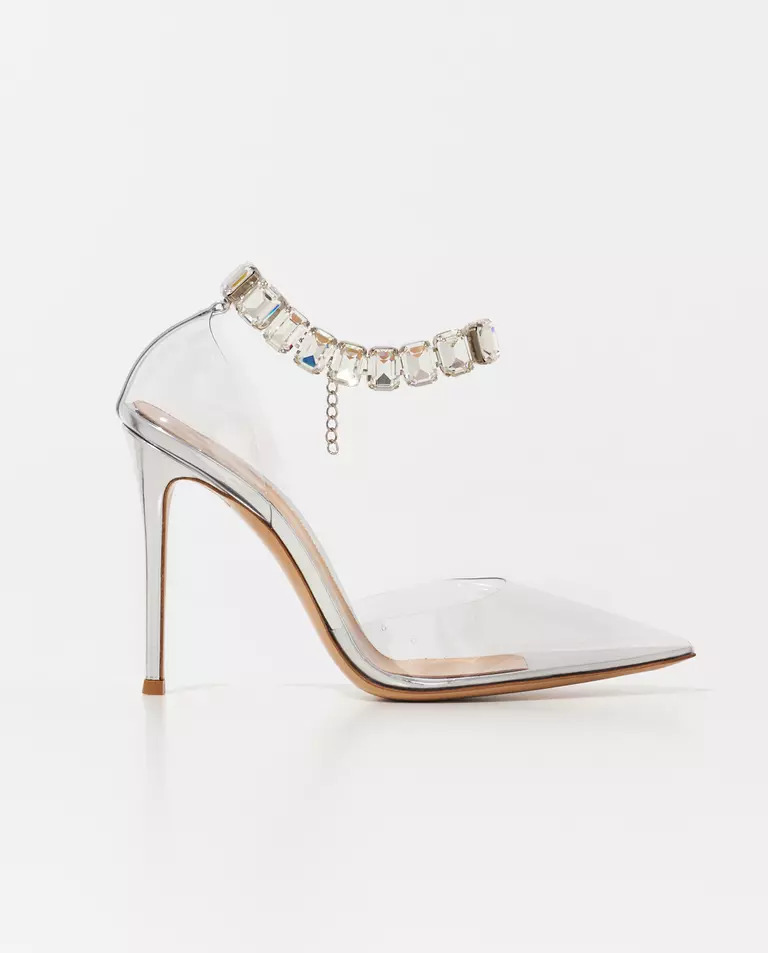 Сандалі на шпильці GIANVITO ROSSI Metallic PVC