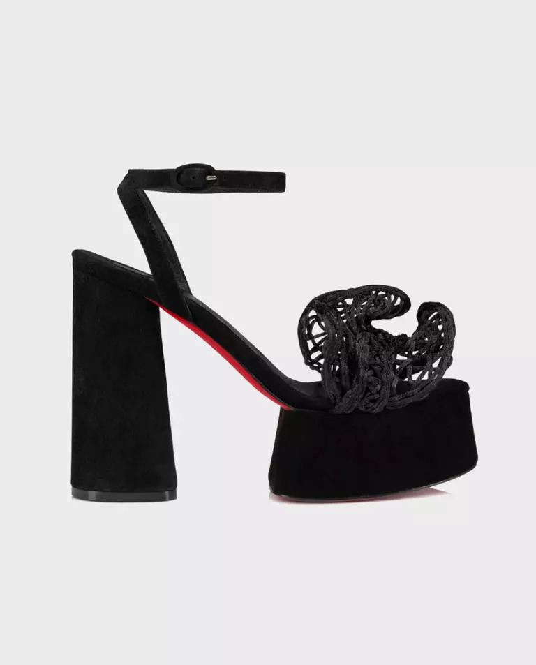 Сандалии на платформе CHRISTIAN LOUBOUTIN Deia Frou Alta из лимитированной коллекции Flamencaba