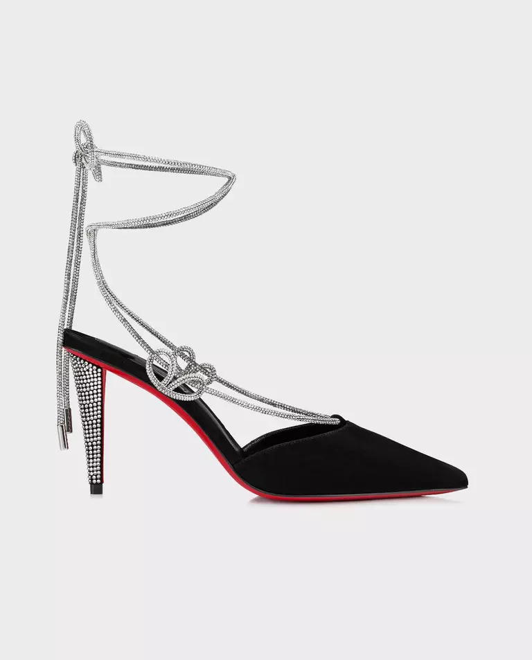 CHRISTIAN LOUBOUTIN Astrid Lace Strass Stiletto Sandals - LIMITED EDITION