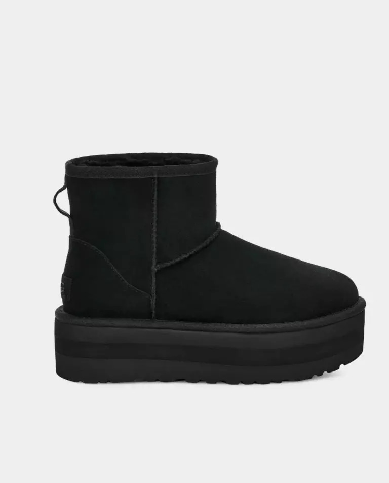 UGG Чорні черевики для снігу Classic Mini Platform