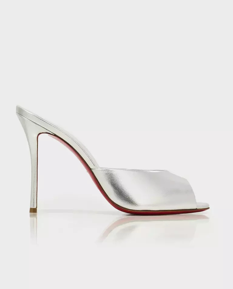 Шльопанці на шпильці CHRISTIAN LOUBOUTIN Silver Me Dolly