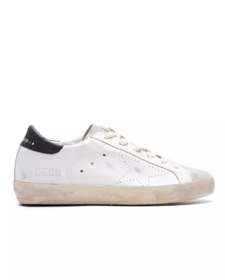 GOLDEN GOOSE Белые кожаные кроссовки с логотипом 