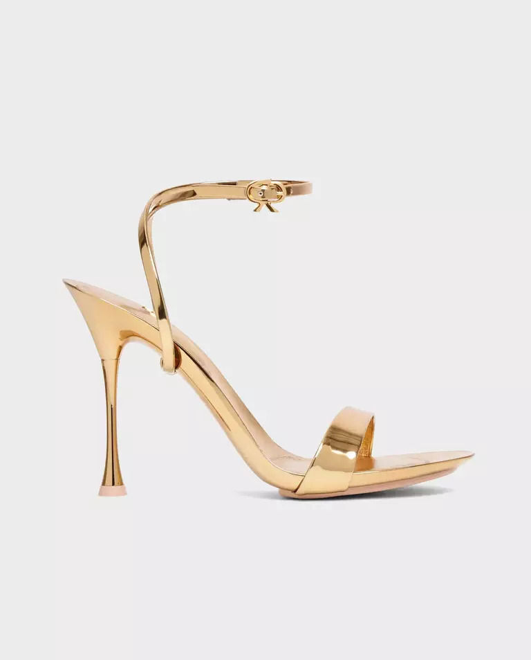 Босоніжки на шпильці GIANVITO ROSSI Gold Spice Ribbon