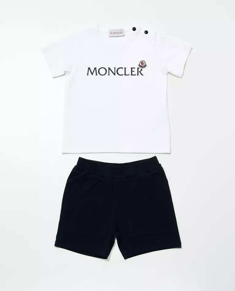 MONCLER KIDS Бавовняна футболка та шорти (комплект)