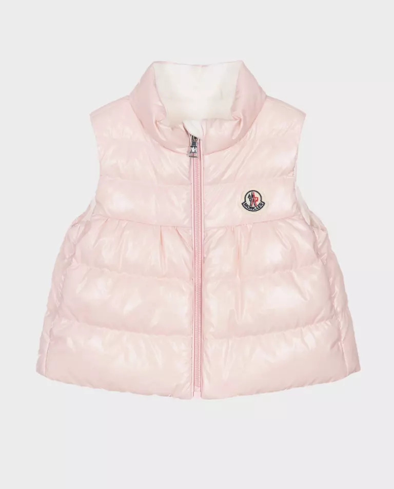 MONCLER KIDS Рожевий стьобаний жилет