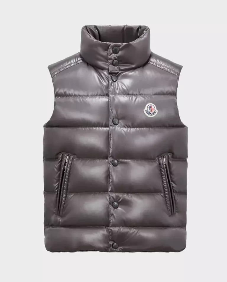 MONCLER KIDS Темно-синий пуховик с капюшоном Macaire 