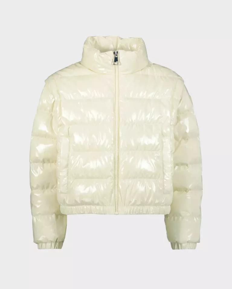 MONCLER KIDS Жовта стьобана куртка