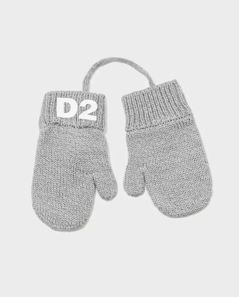 DSQUARED2 KIDS Сірі рукавички з логотипом