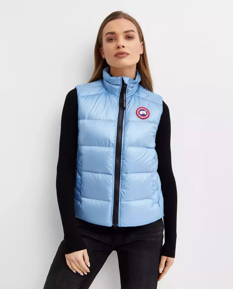 Синій пуховик CANADA GOOSE