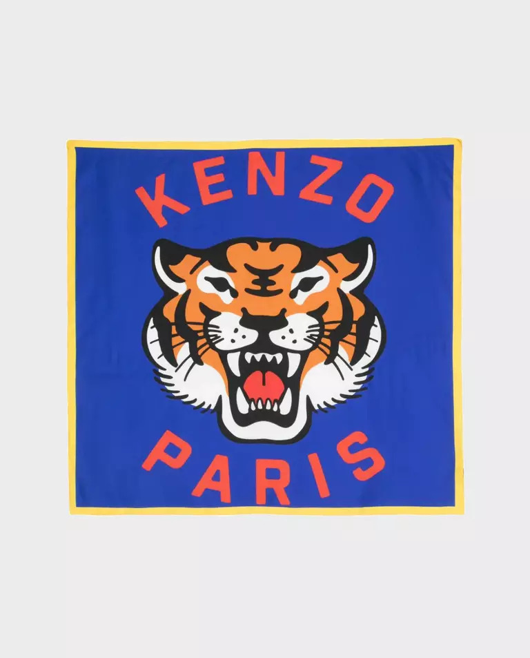 KENZO Шовковий шарф із тигром