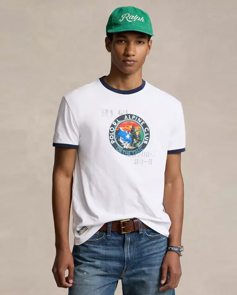 Футболка з принтом RALPH LAUREN Cotton white