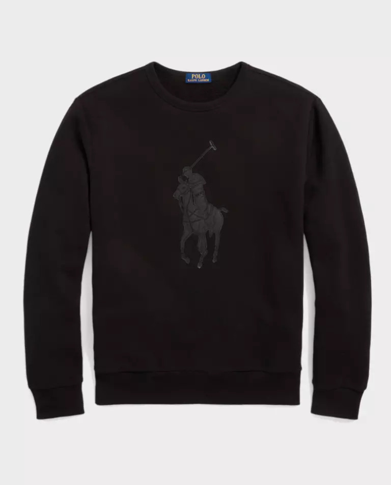 Чорний світшот з нашивним логотипом Polo Ralph Lauren