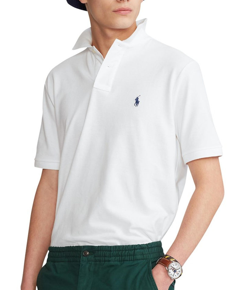 Біла сорочка поло з логотипом Classic Fit Polo Ralph Lauren