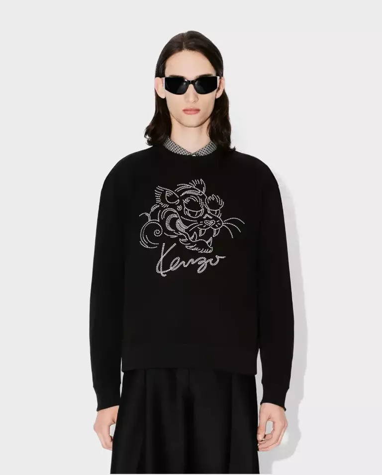 KENZO Черная толстовка Kenzo Star Tiger 