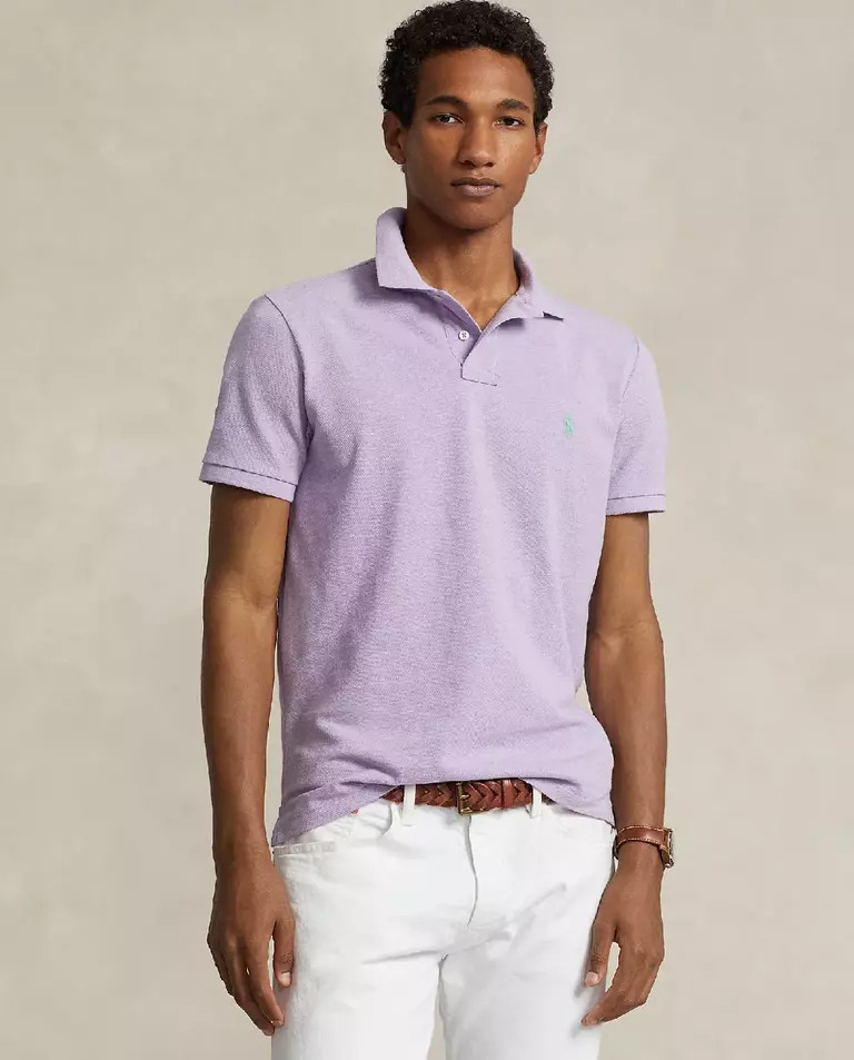 Рубашка-поло RALPH LAUREN Purple Custom Slim Fit 