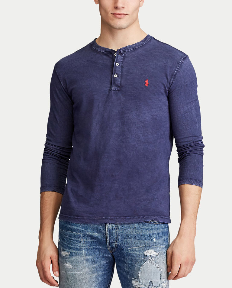 Футболка RALPH LAUREN Navy Blue Henley 