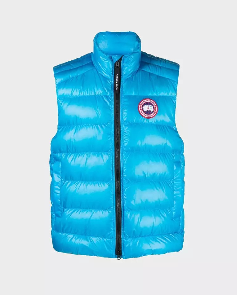 CANADA GOOSE Синий пуховый жилет Crofton 