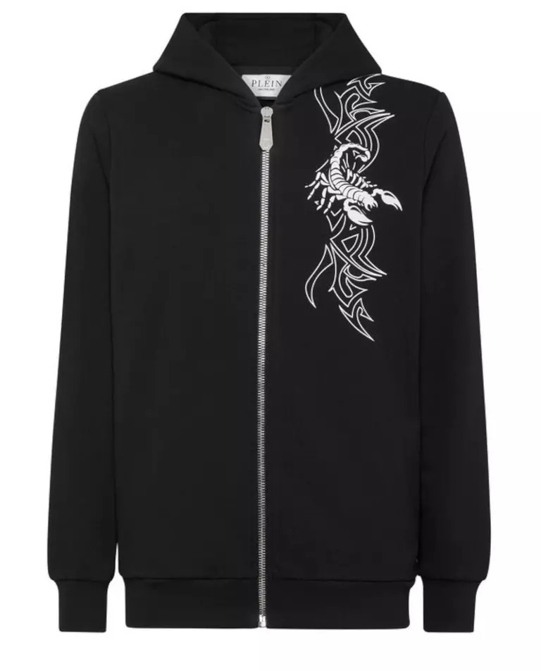 PHILIPP PLEIN Худі без ґудзиків Scorpion