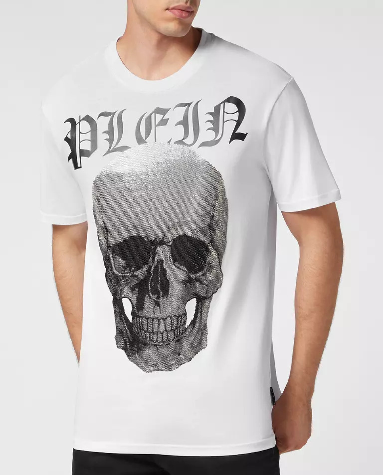 PHILIPP PLEIN Біла бавовняна футболка