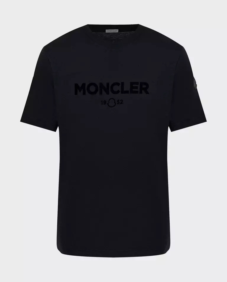 MONCLER Чорна кашемірова футболка