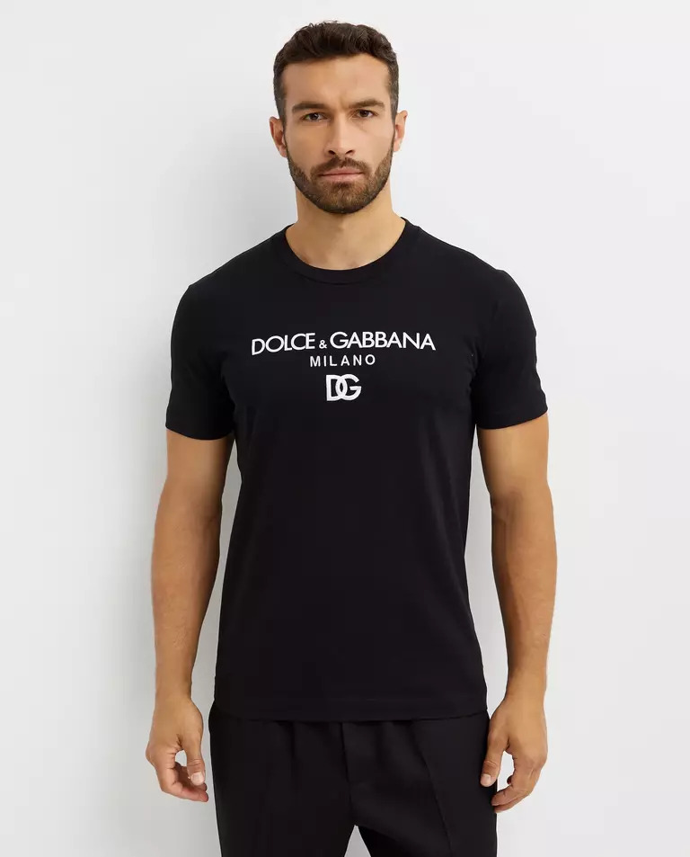 Футболка с логотипом DOLCE & GABBANA черная