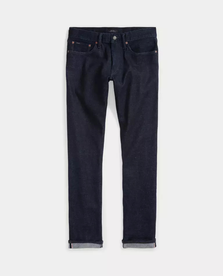 Темно-синие джинсы Sullivan Slim Stretch Selvedge от RALPH LAUREN