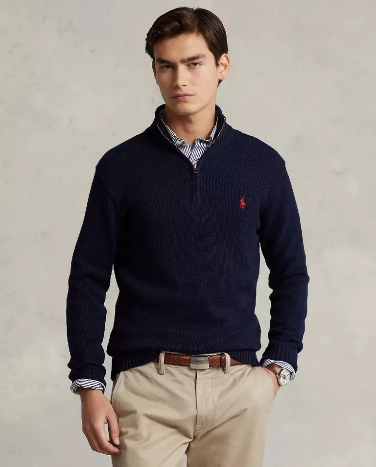 RALPH LAUREN Темно-синій джемпер Regular fit