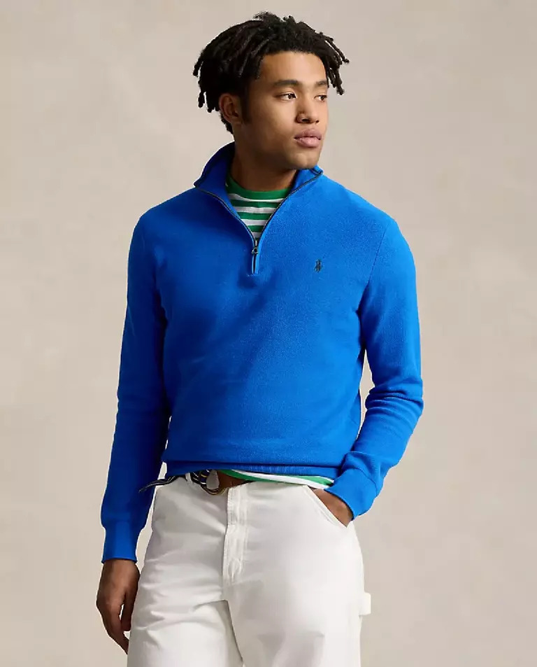 RALPH LAUREN Синий свитер Regular Fit 