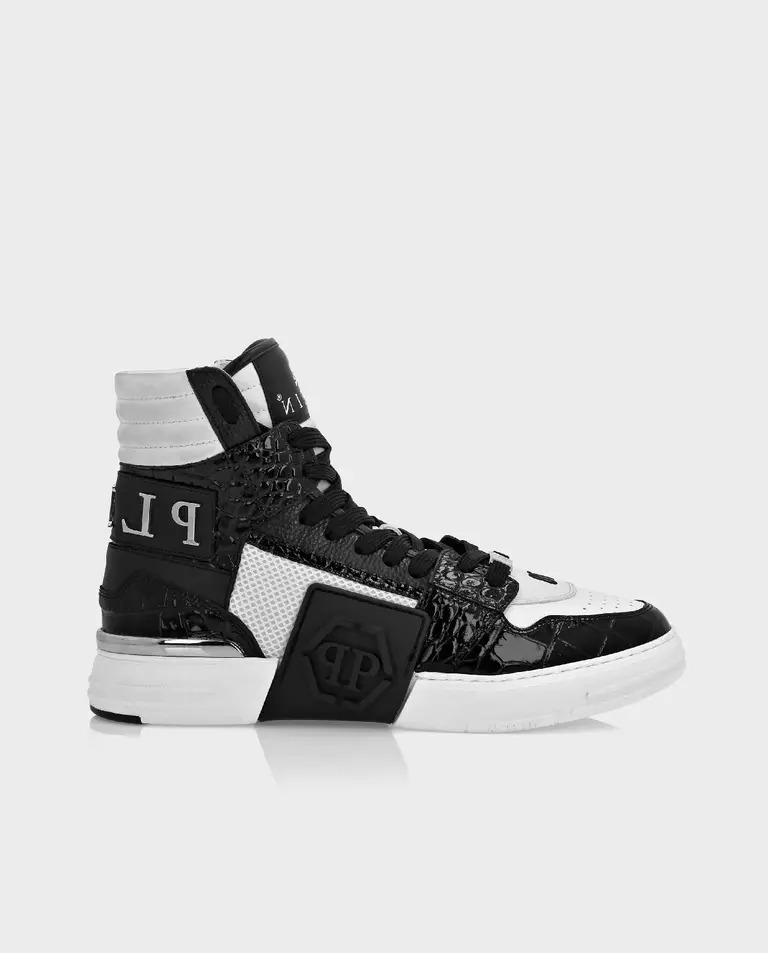 Кроссовки из крокодиловой кожи с тиснением PHILIPP PLEIN Phantom Kick$