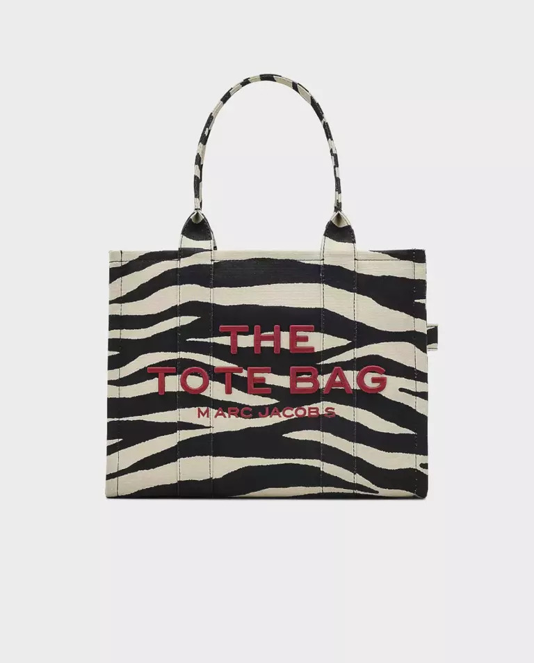 MARC JACOBS The Zebra Canvas Large Tote Bag