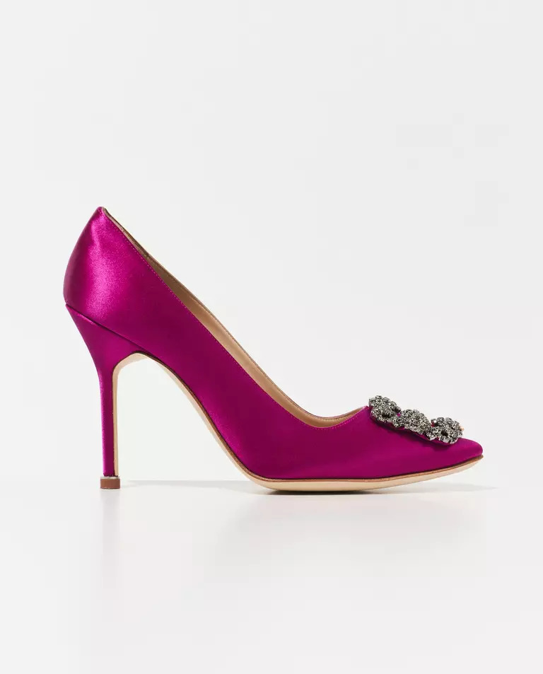 MANOLO BLAHNIK Фиолетовые булавки Hangisi 10,5 см