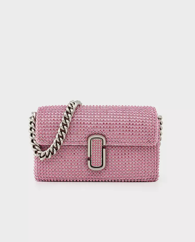 MARC JACOBS Рожева сумочка з кристалами J Marc Mini