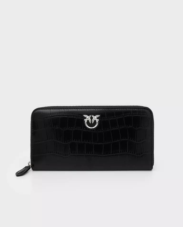 PINKO Ryder Wallet Zip Around Black 