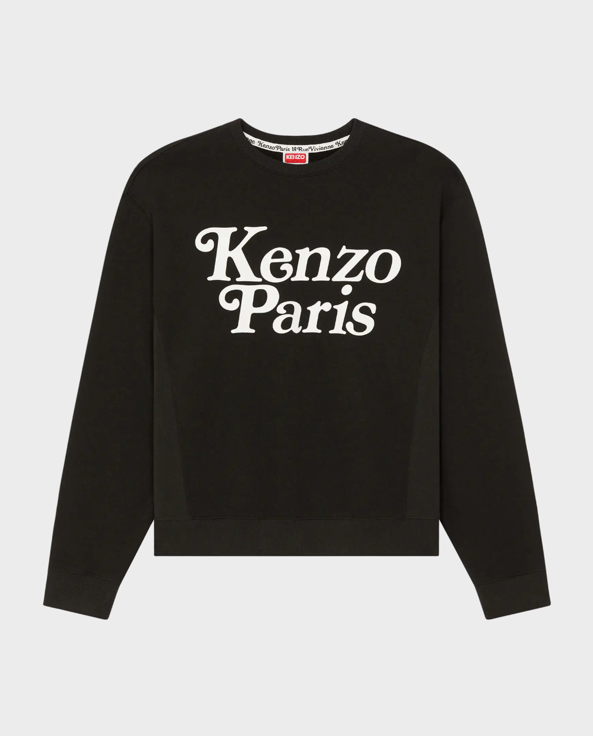 KENZO Чорна бавовняна толстовка з логотипом