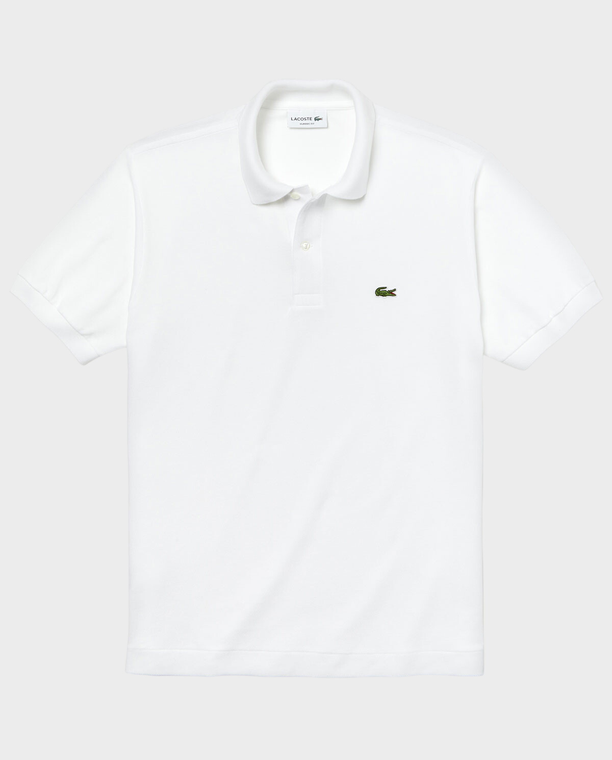 LACOSTE Біла футболка-поло з логотипом Regular Fit