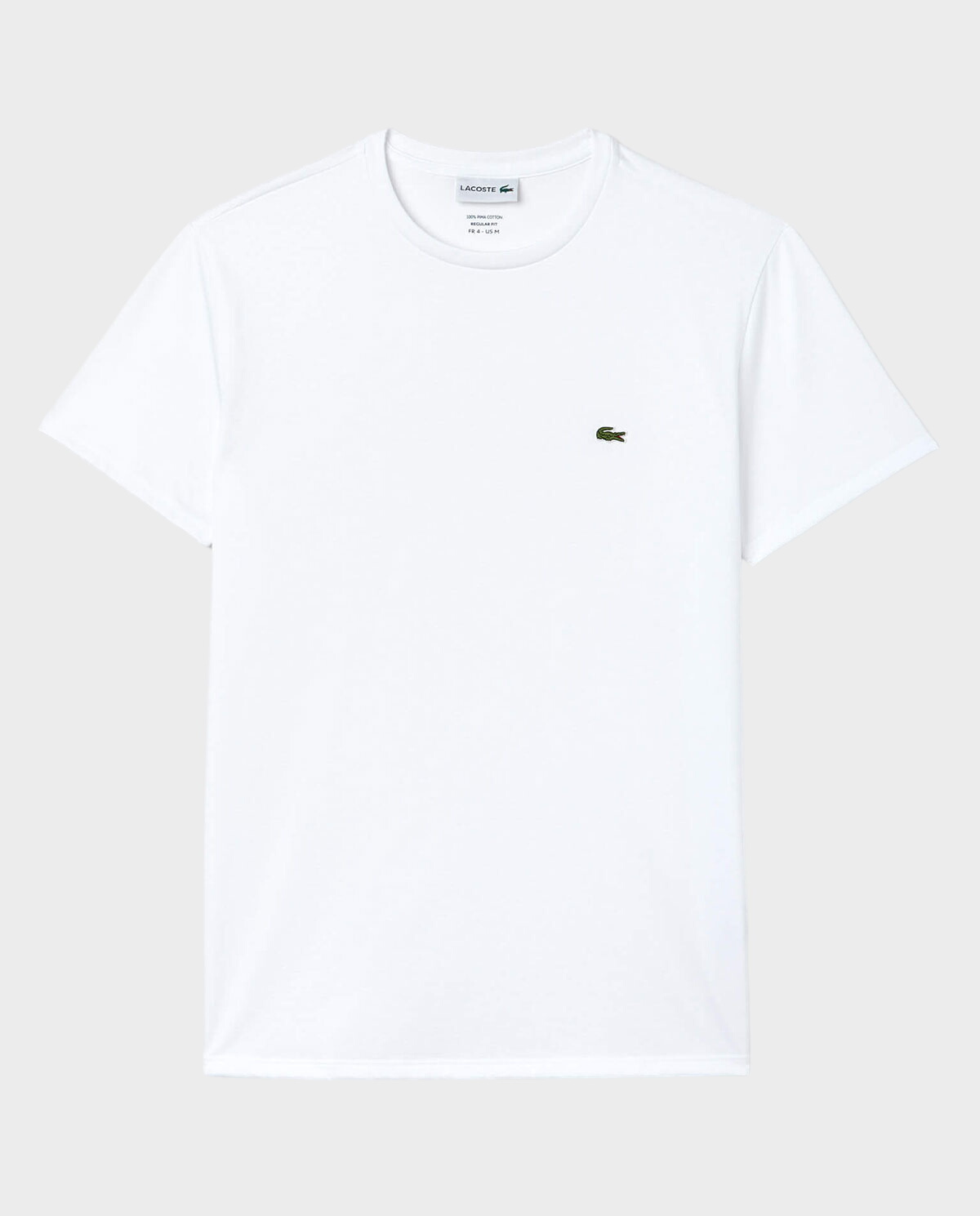 LACOSTE Біла футболка з логотипом Regular Fit