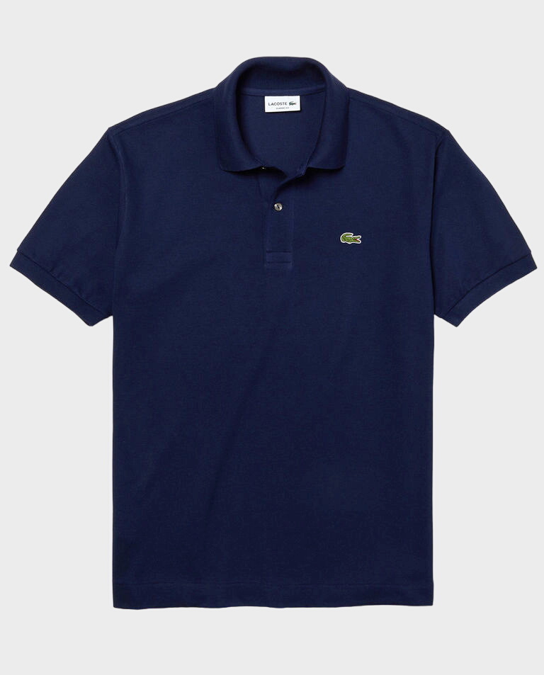 LACOSTE Темно-синя футболка-поло з логотипом Regular Fit