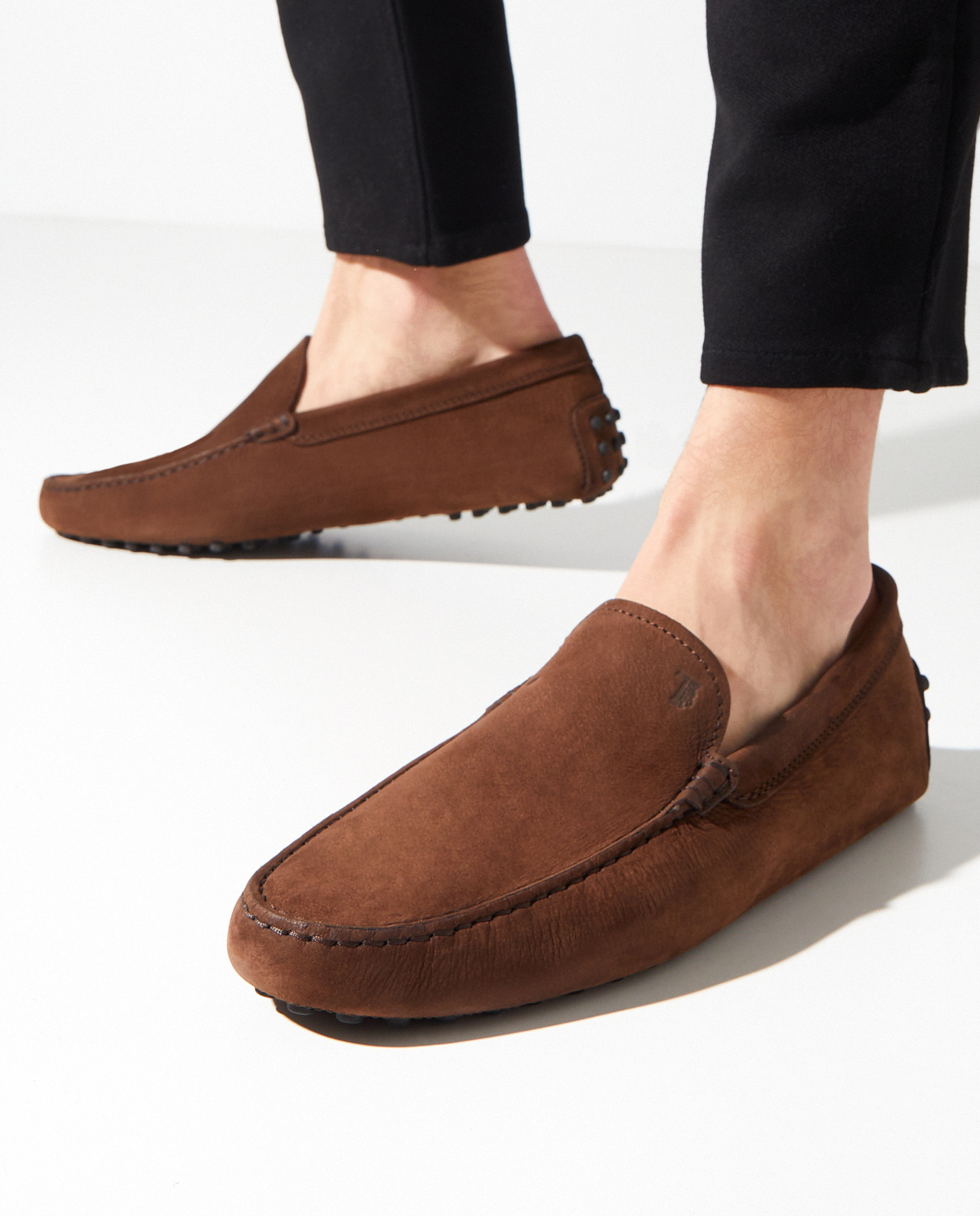 Коричневі мокасини TOD'S Gommino Driving moccasins