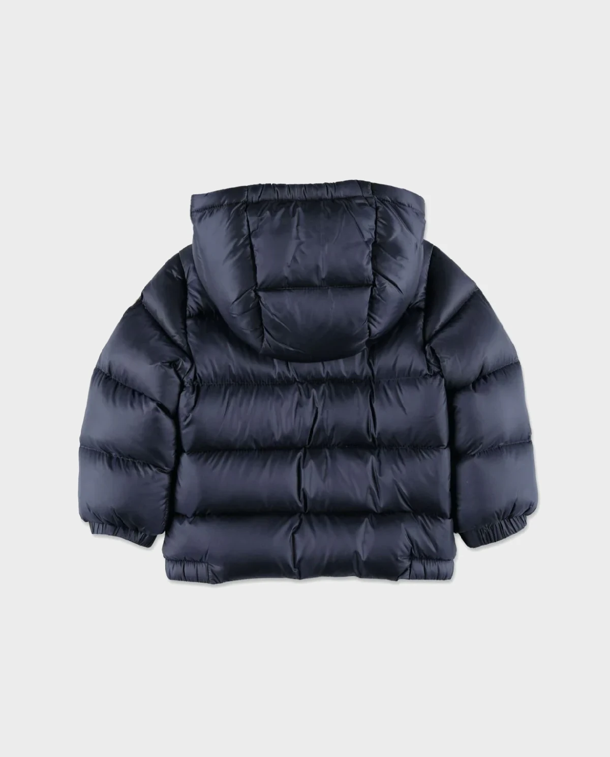 MONCLER KIDS Темно-синій пуховик із капюшоном Macaire