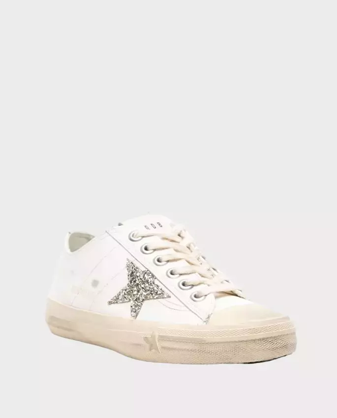 GOLDEN GOOSE Білі кросівки з блискучою зіркою