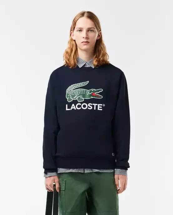 LACOSTE Темно-синя толстовка з крокодилом