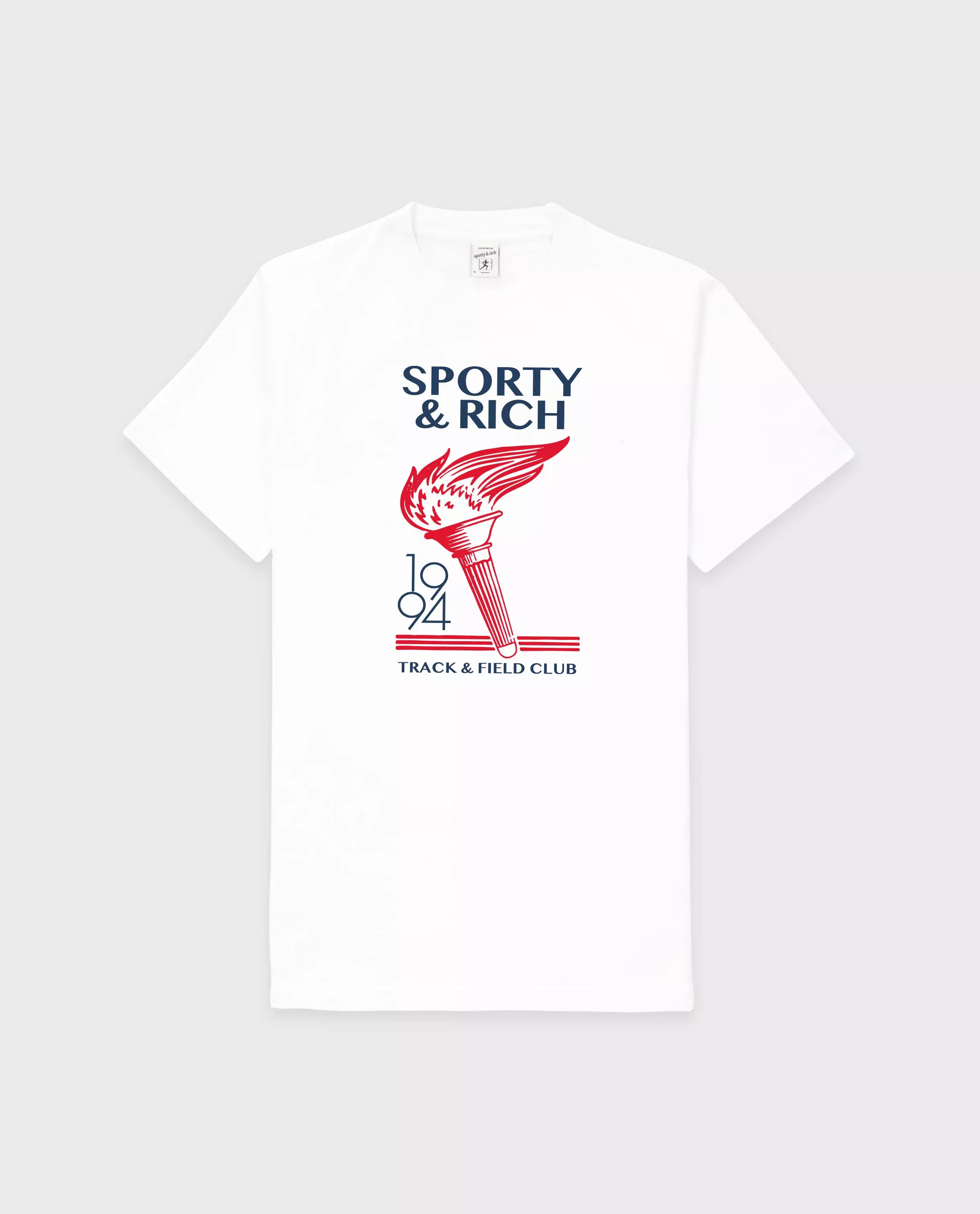 SPORTY & RICH Біла футболка з принтом