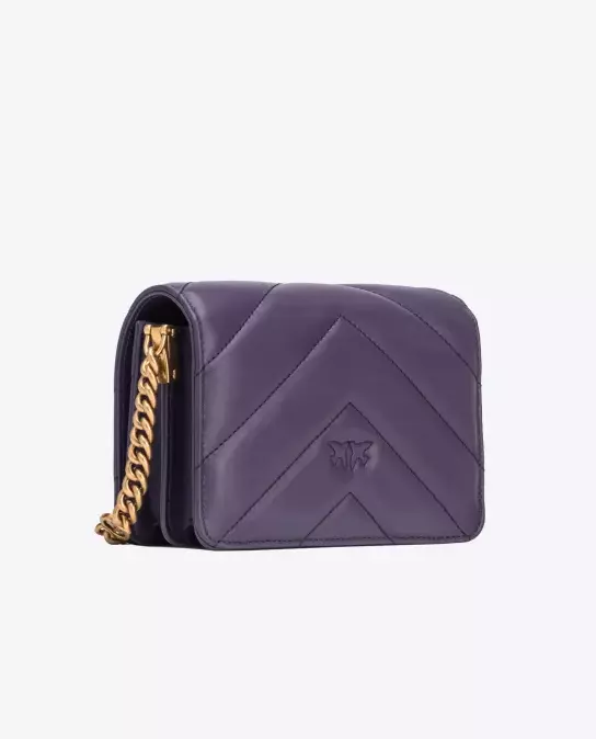 PINKO Фіолетова міні-сумочка Love Click Big Chevron Handbag