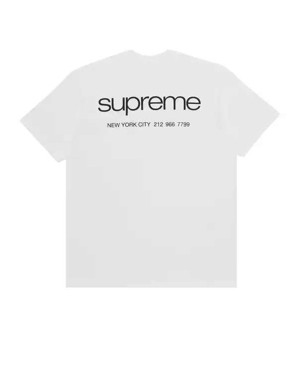 SUPREME White NYC Tee Белый 