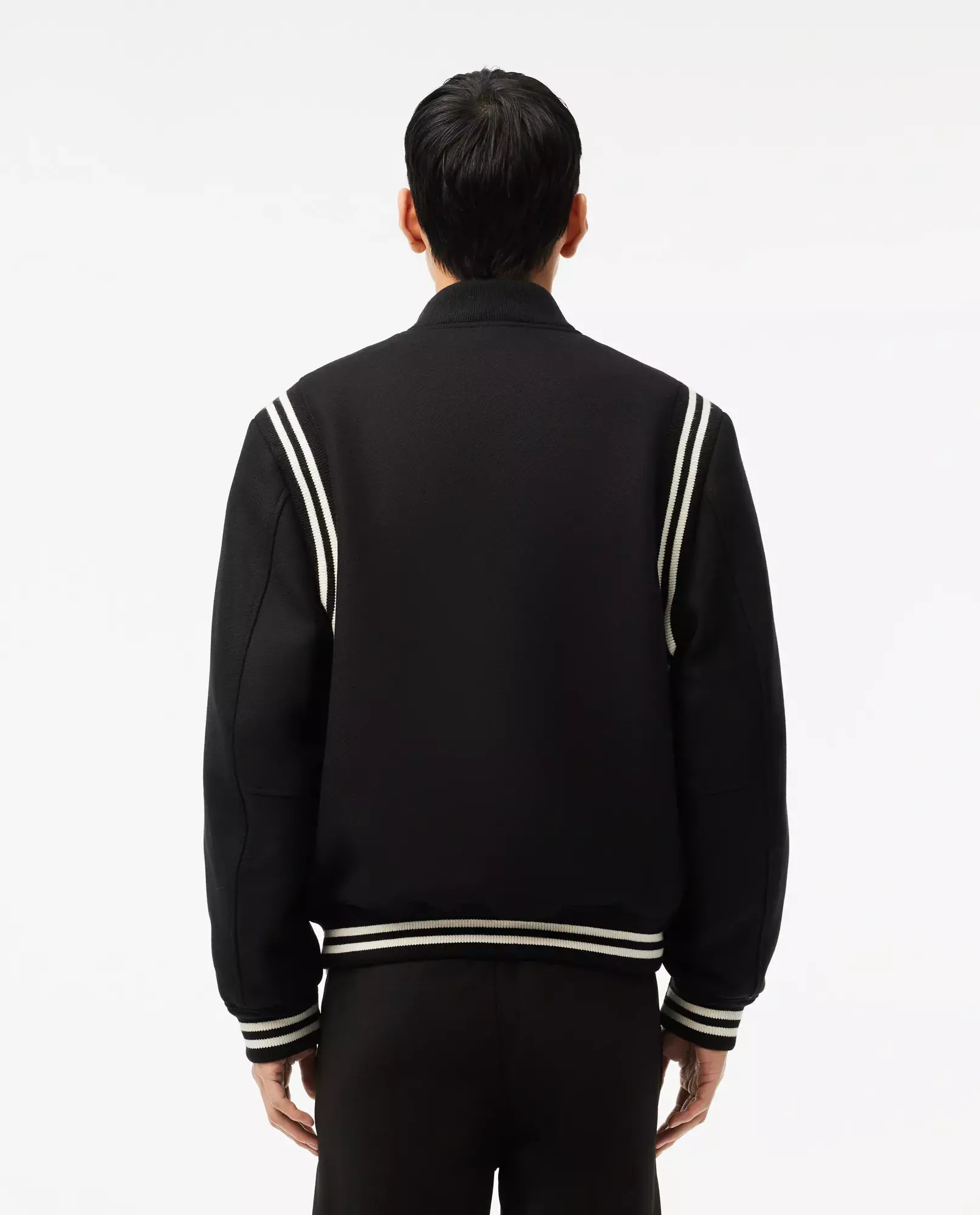 Чорна куртка LACOSTE Black Varsity Premium